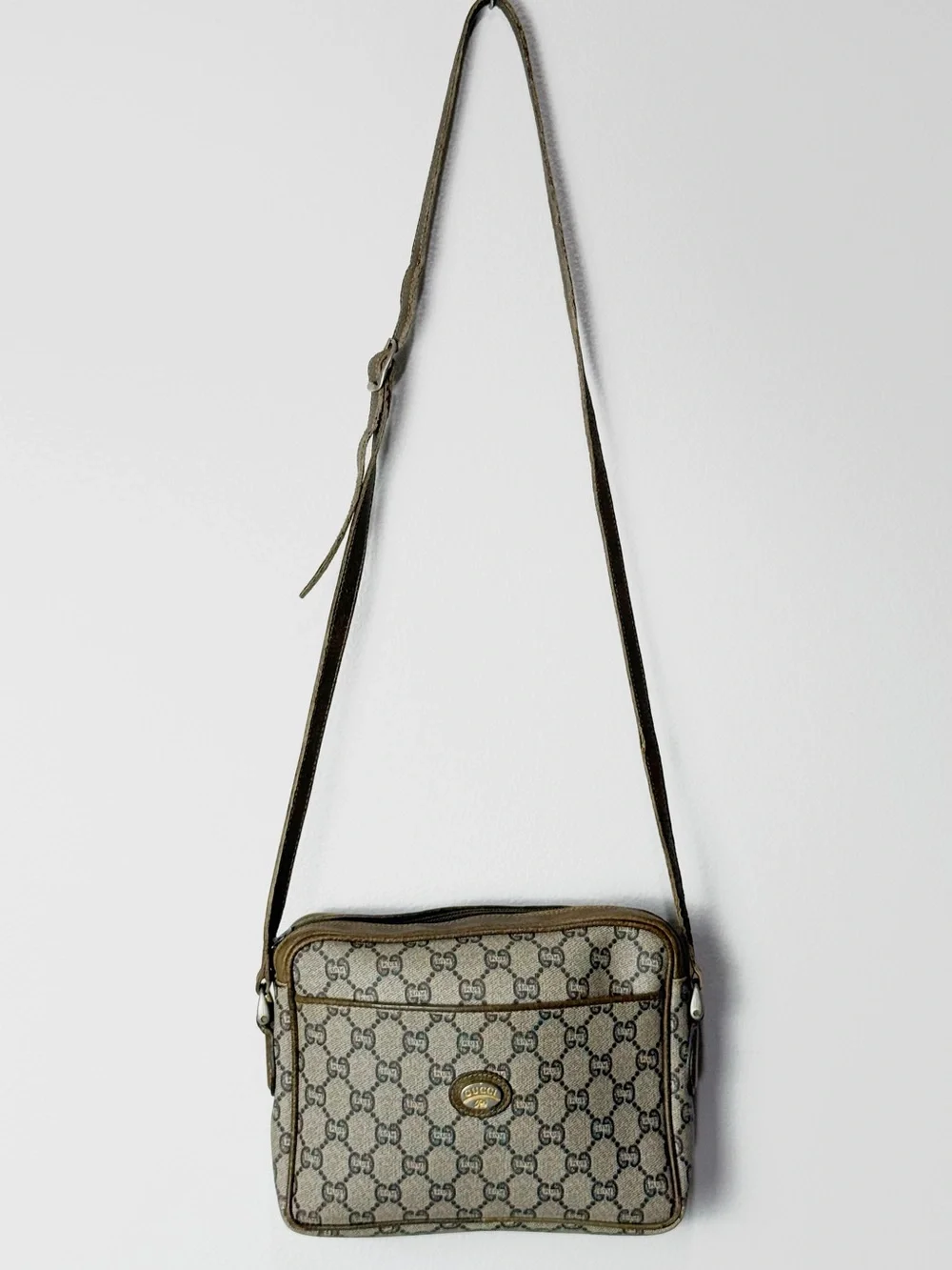 Vintage Gucci Plus GG Monogram Crossbody Bag